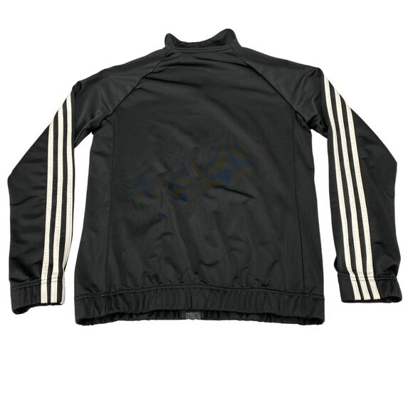 adidas Track Jacket Womens Medium Black Polyester Logo Long Sleeve Full Zipper - Picture 13 of 16